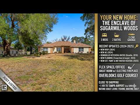 NEW Roof & AC! Tour this Fully Updated 3BR/2BA Home in Homosassa Florida MLS#851469