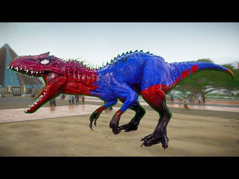 T-REX COLOR PACK vs SPIDERMAN INDOMINUS REX vs VENOM CARNOTAURUS vs JOKER ALBERTOSAURUS