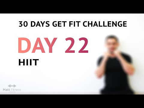DAY 22 - 30 Days Get Fit Challenge H.I.I.T Session - Burns lots of calories / No Equipment needed