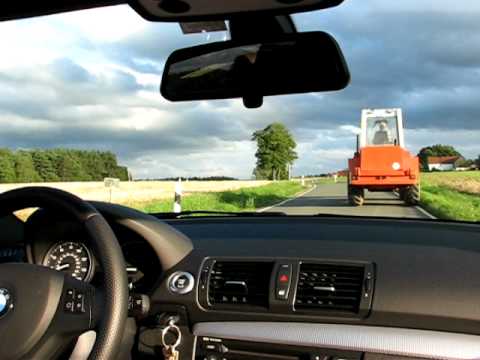 Driving on the back roads of Germany near Aufsee in little Swiss area