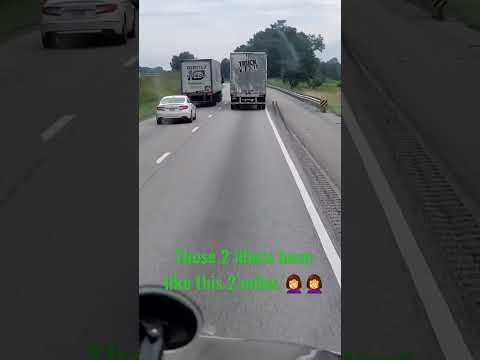 some truck drivers are real idiots 🙄 😒