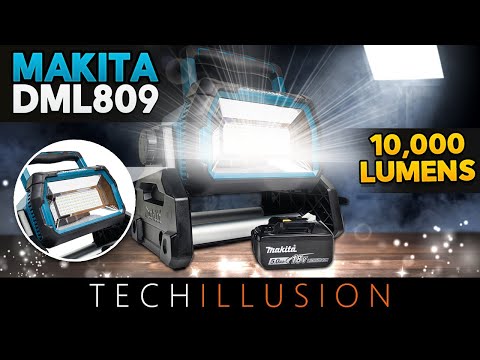 Makita DML809 LED prožektorius 18V / 10 000 liumenų video