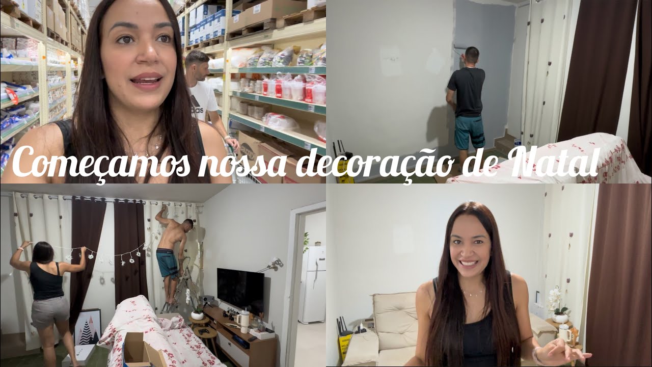 Pintamos a sala para decoração de Natal | amo essa época do ano e tem vlog especial para vocês