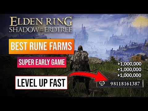 TOP 4 EARLY GAME ELDEN RING RUNE FARM | LEVEL UP FAST | EASY 1 MILLION+ RUNES!