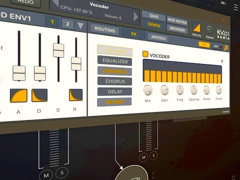 SynthMaster ONE - How To Set Up As A FULLY Polyphonic VOCODER - iPad Tutorial