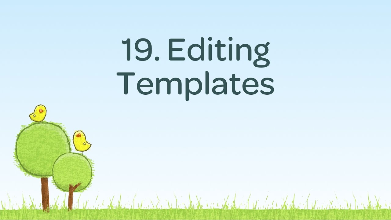 Editing Blog Templates