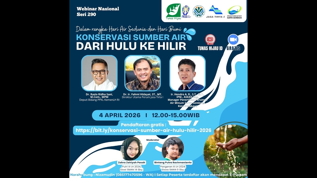 Webinar Nasional Seri #290 Dalam rangka Hari Air Sedunia dan Hari Bumi