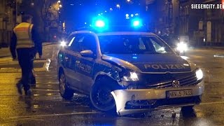 preview picture of video 'Polizei-Unfall bei Einsatzfahrt - Siegen - 14.12.2014'