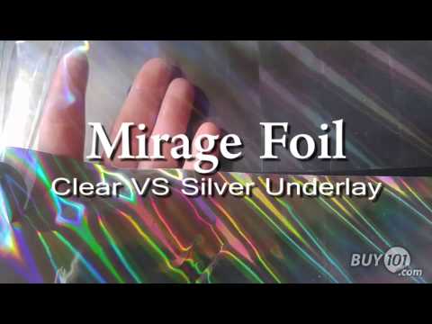 Binding101 8 x 100' Mirage Holographic Clear-Underlay Laminating Toner Foil with 1/2 Core (1 Roll) #TP-166 FM-TP-166-8