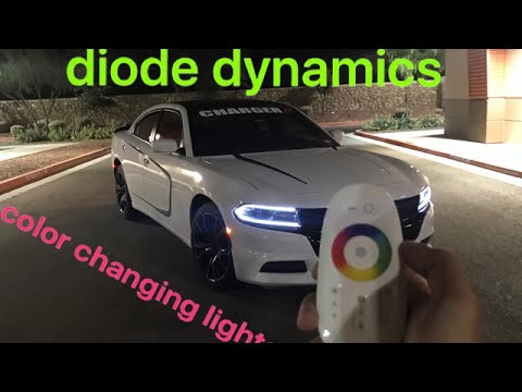 Diode dynamics color changing headlights for 2015 Dodge Charger !