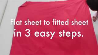 Convert Flat sheet to fitted sheet in 3 easy steps