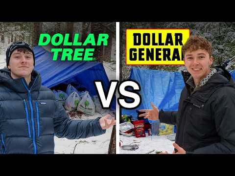 Dollar Tree vs Dollar General Overnight Survival Challenge!