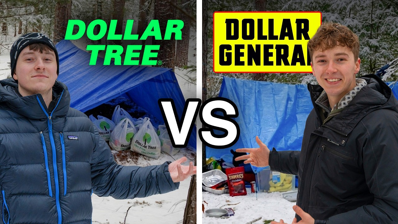 Dollar Tree vs Dollar General Overnight Survival Challenge!