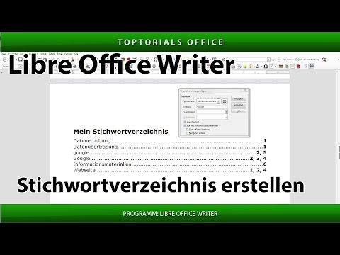 Stichwortverzeichnis / Index erstellen ganz einfach (Libre Office Writer)