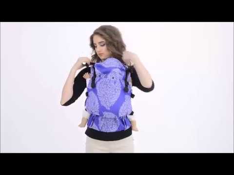 Инструкция к эрго-рюкзаку Diva, положение спереди (с перекрещенными лямками)