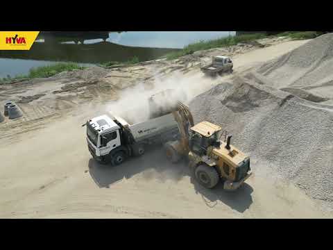 Hyva Alpha tipping system on Wielton tipper | Highway construction in Serbia