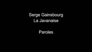 Serge Gainsbourg-La Javanaise-paroles
