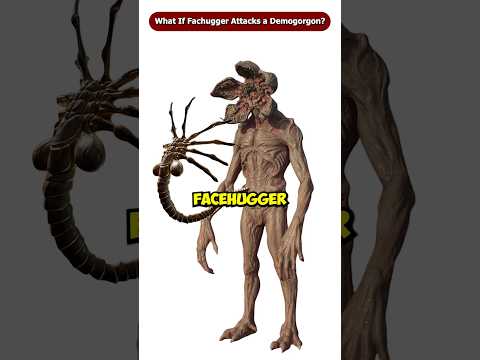 What If The Facehugger Attacks a Demogorgon From Stranger Things? #Shorts #marvel