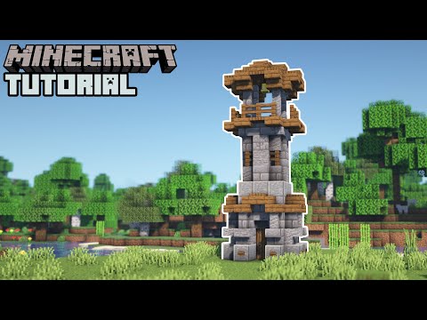 Minecraft - Small Stone Tower Tutorial (How to Build)