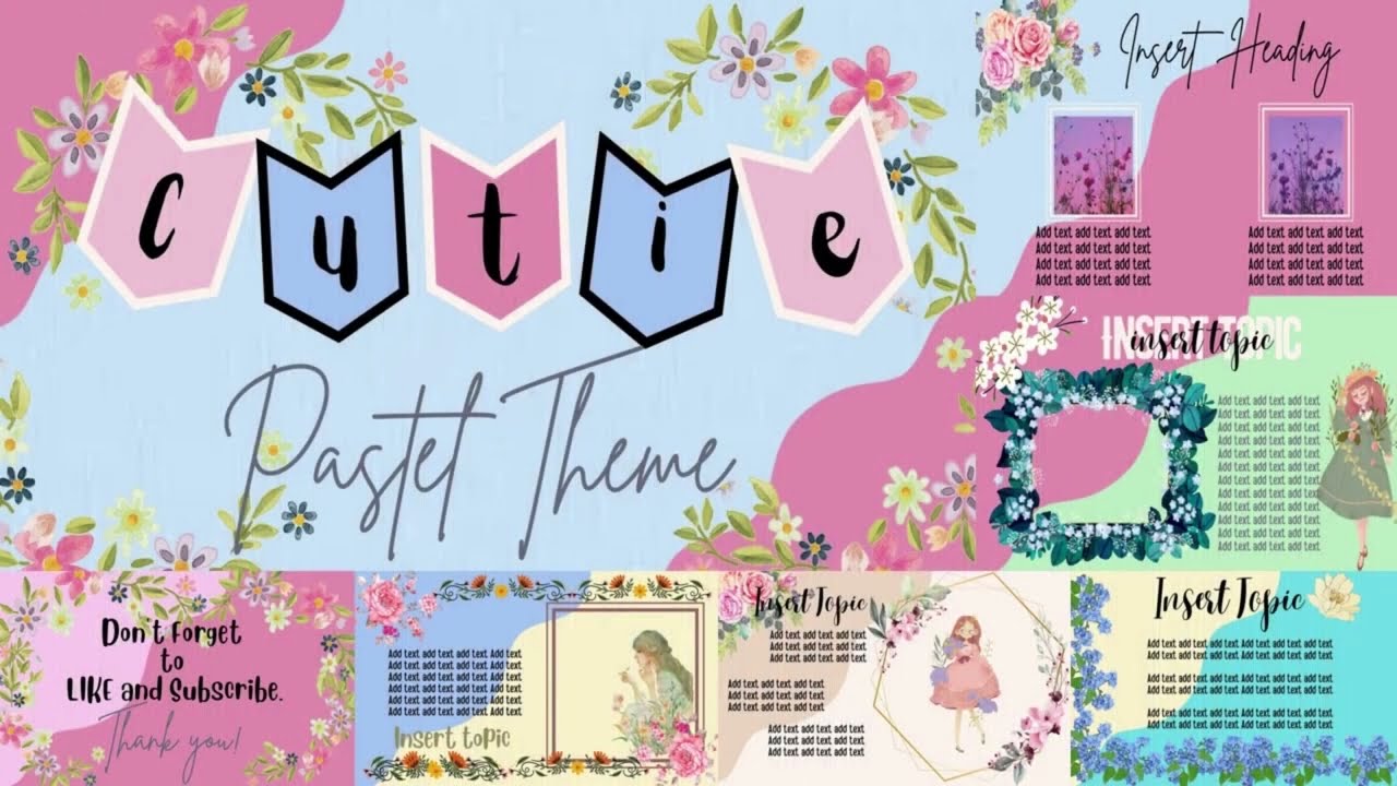 Cutie Pastel Themed Template (PPT#10) | Making Presentation design in CANVA| Aesthetic Template