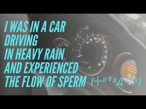 I was in a car driving in heavy rain and experienced the flow of sperm 我在下大雨中行駛的車子上，體驗到了精子的流動