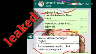 Urvashi rautela private whatsapp chat leaked part1