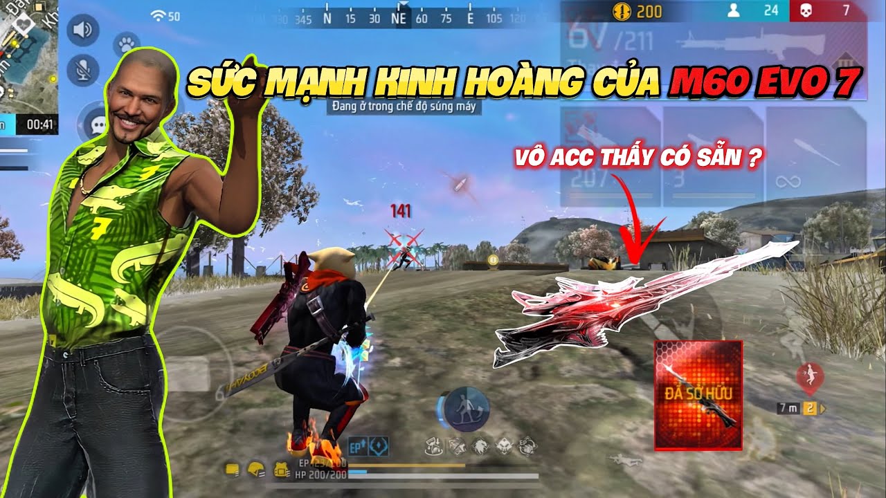 M60 Nâng Cấp Được Free ? Sử Sụng Quái Vật Súng Máy Càn Quét Rank Sinh Tồn !