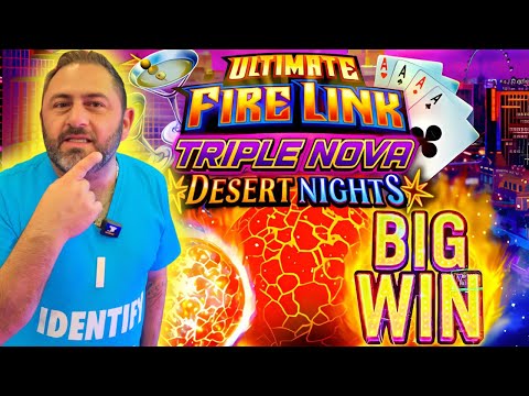 🌵💥 INSANE JACKPOT HIT! DESERT NIGHTS FIRE LINK TRIPLE NOVA WENT CRAZY in VEGAS 🎰🔥