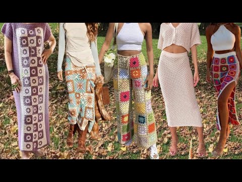 Tendencias MODA 2024 2025/ LOOKS Y OUTFTIS CON PRENDAS DE CROCHET O GANCHILLO una TENDENCIA de MODA