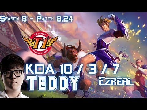 SKT T1 Teddy EZREAL vs KAI'SA ADC - Patch 8.24 KR Ranked