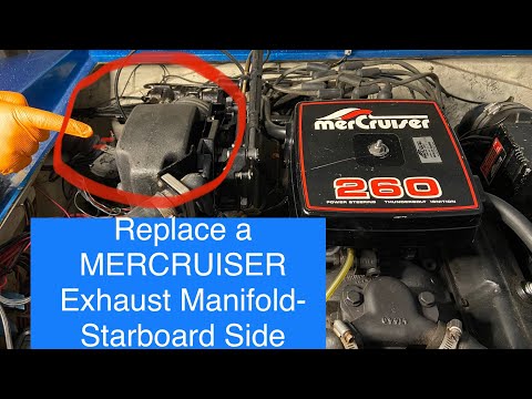 How To Replace MERCRUISER Exhaust Manifolds & Risers, Part 2- Starboard Side