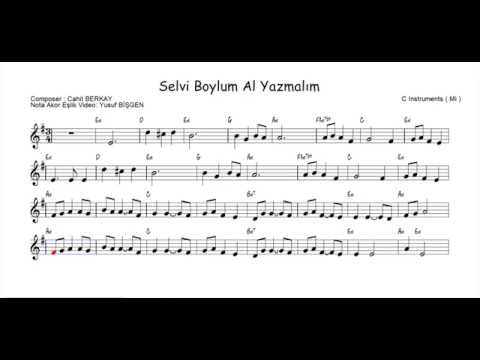 Nota Akor Eşlik - Selvi Boylum Al Yazmalım - C Instruments ( Mi )