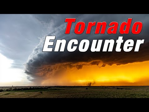 CLOSE TORNADO ENCOUNTER - Kansas storm chasing and spotting - 29th April 2022