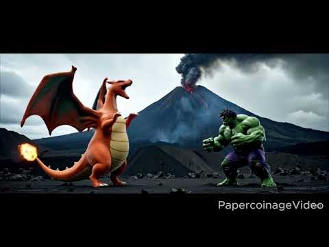 CHARIZARD VS HULK - Pokémon vs Marvel #viralvideo #shorts #viral #hulk #pokemon #anime #ai
