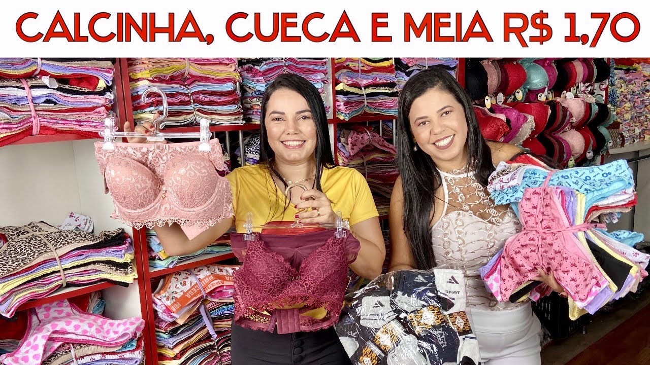 Watch Now CALCINHAS, SUTIÃS, CONJUNTOS, CUECAS e MEIAS - R$ 1,70 FORNECEDOR EM ATACADO CALCINHAS, SUTIÃS, CONJUNTOS, CUECAS e MEIAS - R$ 1,70 FORNECEDOR EM ATACADO