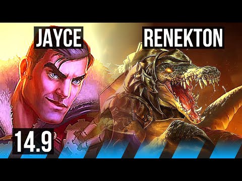 JAYCE vs RENEKTON (MID) | 9/0/3, 1700+ games, Legendary | KR Challenger | 14.9