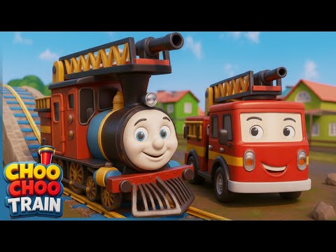 LEGO Gas Plant Fire Rescue 🚒🔥 | Train & Fire Truck Save the Day | Choo choo train kids videos