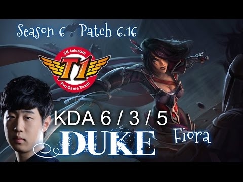 SKT T1 Duke FIORA vs NASUS TOP - Patch 6.16 KR Ranked | League of Legends