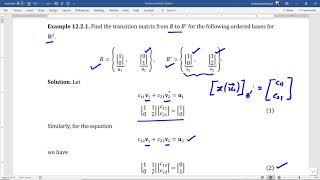 Lecture 12 Part 2: Coordinates and Change of Basis