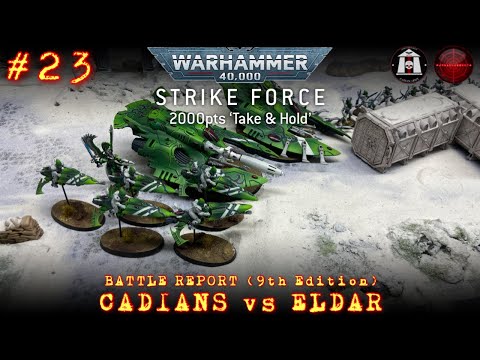 Astra Militarum (Cadians) vs Eldar 2000pts Warhammer 40K Battle Report 9th Edition
