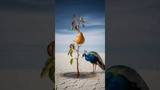The peacock saved the pear plant from drying out by watering it 😭#ai #tree #save #peacock