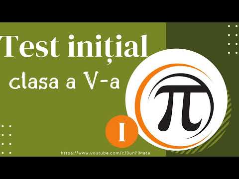 Test evaluare initiala clasa a V-a - Model 2