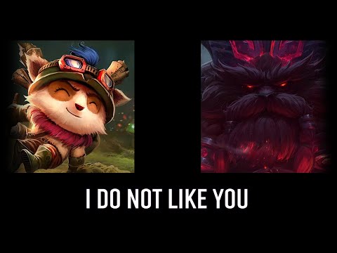 TEEMO - What champions think about him? And he them