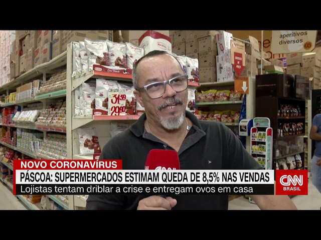 Vendas de Páscoa devem cair 8,5% em SP, diz associação de supermercados
