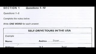 Self Drive Tours in the USA | Cambridge 10 Listening Test 1 SECTION 1 | #listeningpracctice