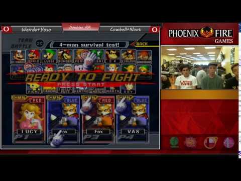 Weirdo (Fox) + Yoso (Fox) Vs Cowbell (Fox, Peach, Sheik) + Noot (Peach, Dr Mario, Fox) | Dubs RR