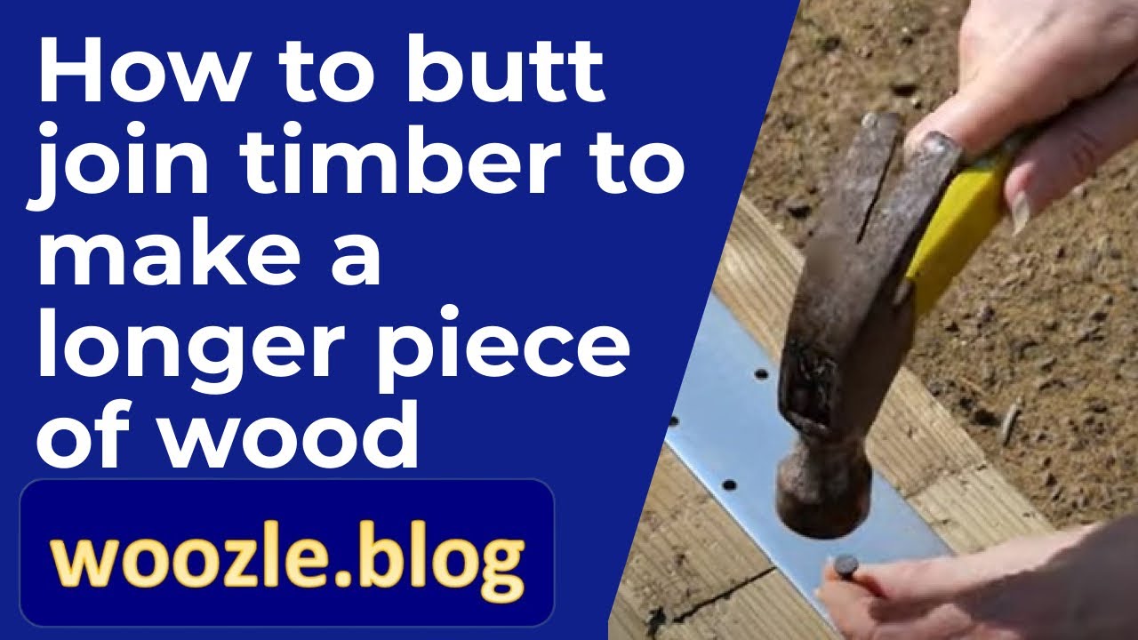 Watch video How to butt join timber to make a longer piece of wood using joint plates and twisted nails Now How to butt join timber to make a longer piece of wood using joint plates and twisted nails