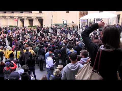 The People's Gong at the NYSE March 30 2012 Occupy Wall Street Flash Mob