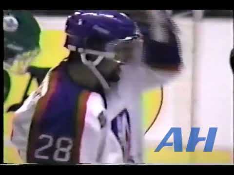 OHL WHL QMJHL Memorial Cup May 16, 1992 Scott Niedermayer,KAM v Joel Dyck,SEA (crosscheck) Kamloops