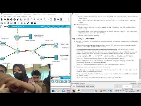 5.5.1 Packet Tracer - IPv4 ACL IMPLEMENTATION CHALLENGE